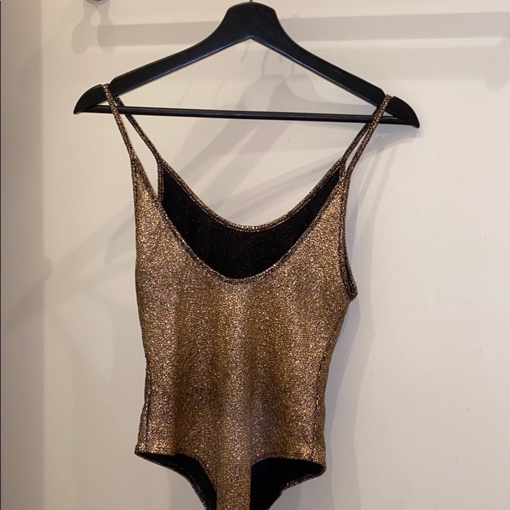 GOLD body suit. USED ONCE!